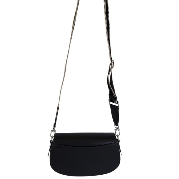 MICHAEL KORS Mila Medium Leather East West Sling Messenger Bag Purse Black - Picture 9 of 14